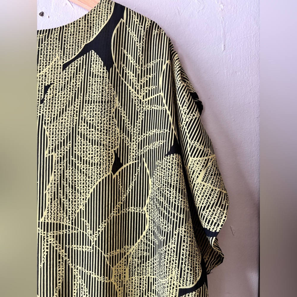 Vintage Lady Elsy Black and Yellow Patterned Dress size 16 - Picture 7 of 8
